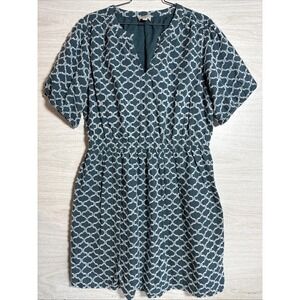 Women's Loft Outlet Tiered Midi Dress Interlocking Chain Design Sz XL